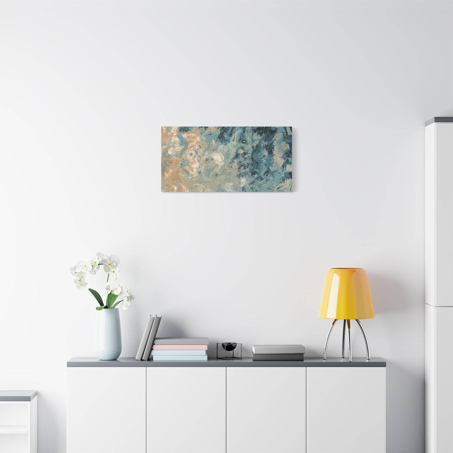 Abstract Ocean Waves Canvas Art, Home Decor Wall Art, Nautical Art Print, Gift for Ocean Lovers, Beach House Decor