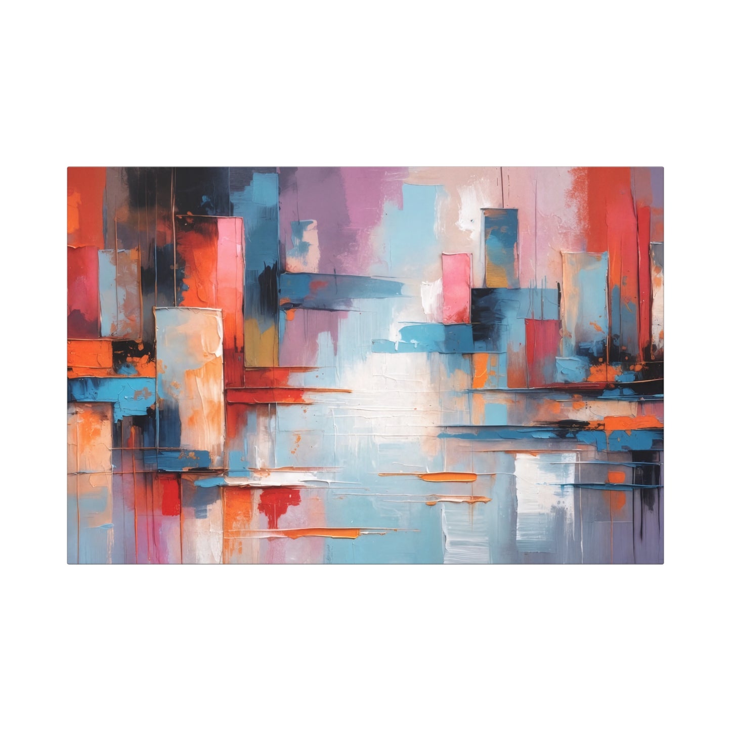 Vibrant Abstract Canvas Art Wraps, Contemporary Wall Decor, Modern Home Art, Colorful Living Room Accent, Unique Gift Idea