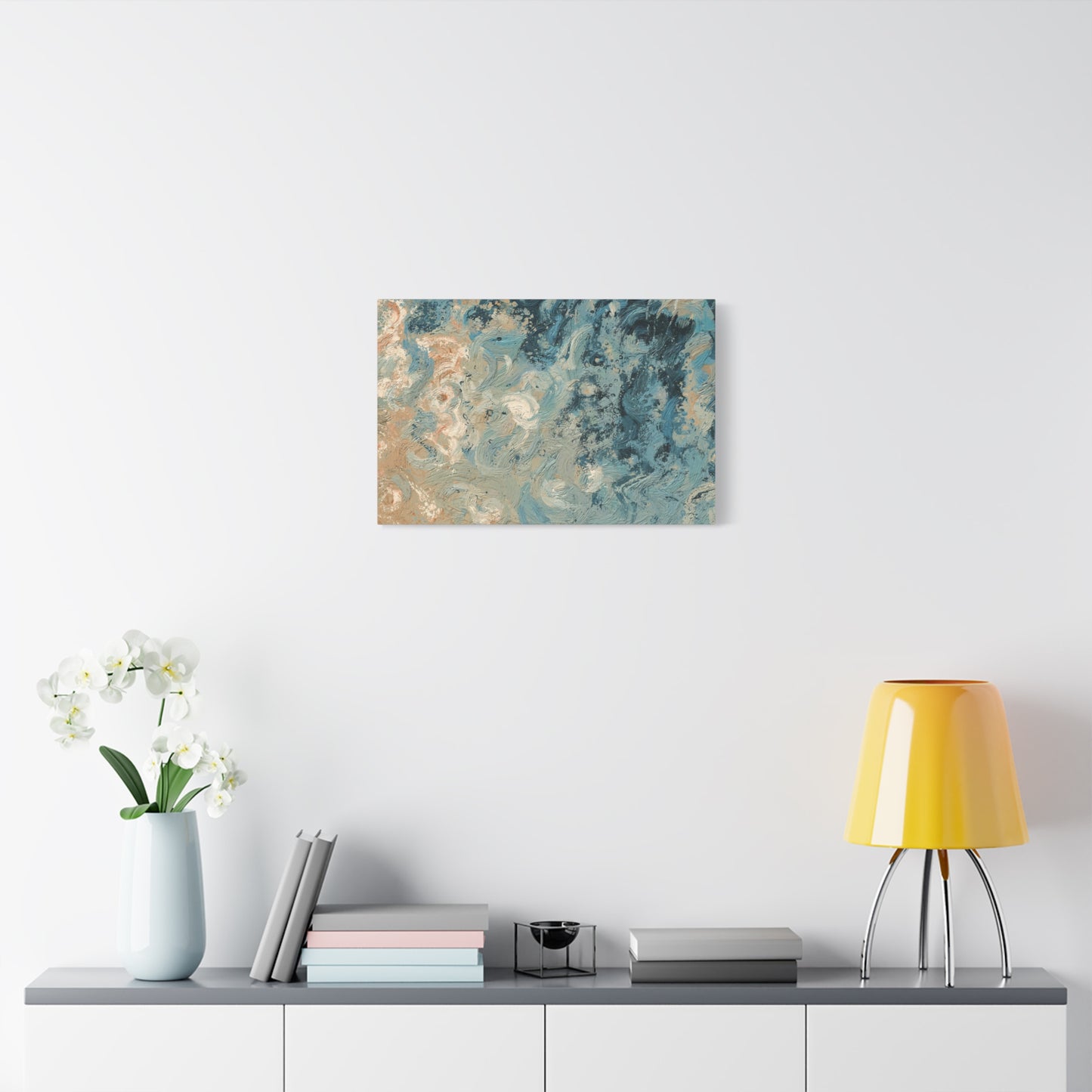Abstract Ocean Waves Canvas Art, Home Decor Wall Art, Nautical Art Print, Gift for Ocean Lovers, Beach House Decor