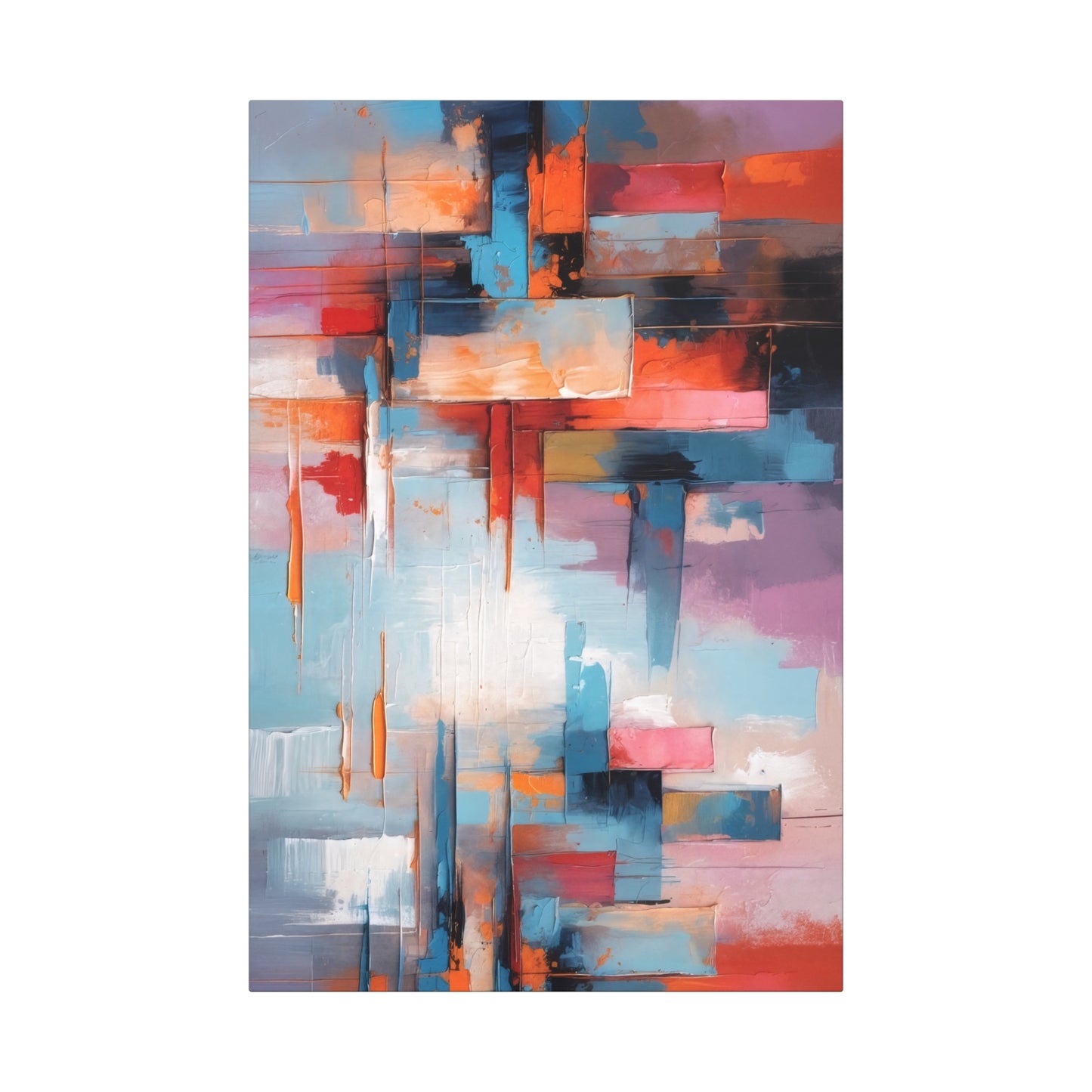 Vibrant Abstract Canvas Art Wraps, Contemporary Wall Decor, Modern Home Art, Colorful Living Room Accent, Unique Gift Idea