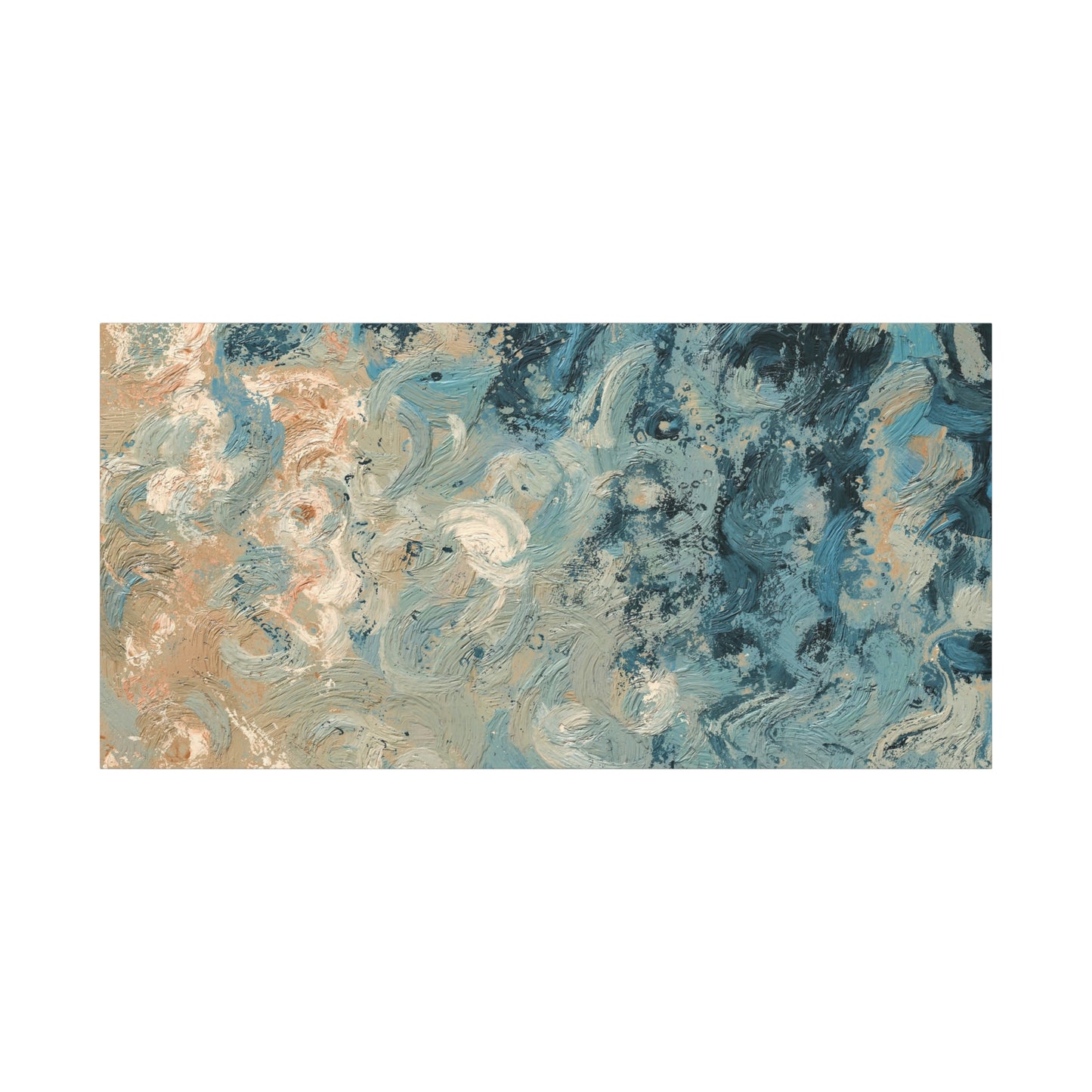 Abstract Ocean Waves Canvas Art, Home Decor Wall Art, Nautical Art Print, Gift for Ocean Lovers, Beach House Decor