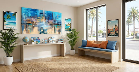 Cyber Skyline Reflection - Digital Art Download