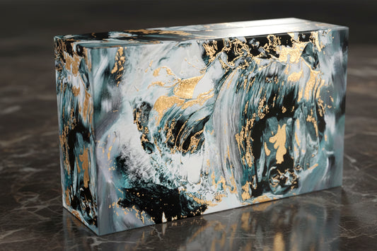 High-End Branding & Packaging, Gilded abstract art print