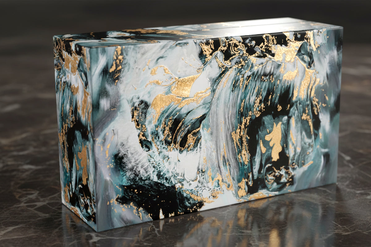 High-End Branding & Packaging, Gilded abstract art print