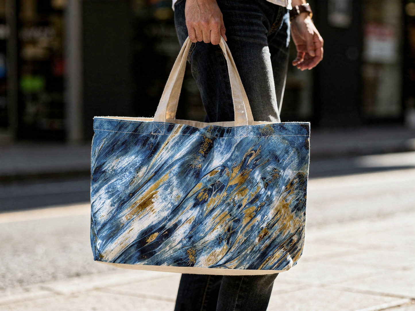 Golden Tides - Dynamic Fluid Art Print - Wall Decor - Digital Download